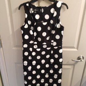 Black polka dot dress - size 14